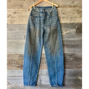 NWD Re/Done Womens High Rise Carrot Jean 26 Active Indigo Barrel Designer Tailor